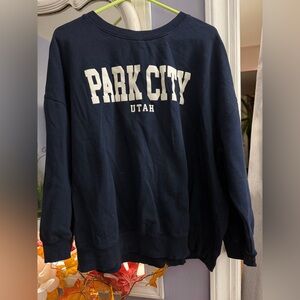 Old Navy Dark Blue Park City Crewneck Sweater